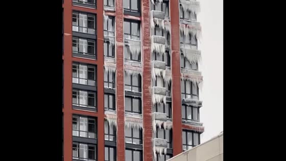 Unexplained freeze: balconies encased in ice shock Nizhny Novgorod district