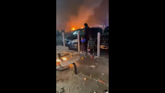 Medical jet crashes in neighborhood, leaving burning debris in Philadelphia, USA