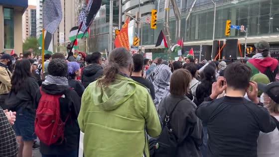 Toronto stands with Gaza: protesters rally outside Israeli Consulate