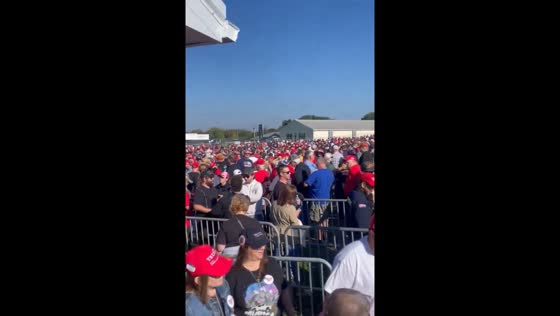 Large crowd gathers early for trump rally in Butler, Pennsylvania