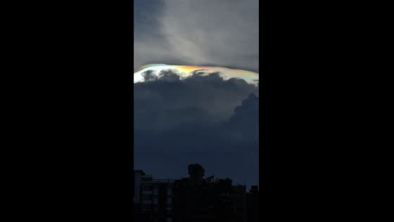 Mesmerizing cloud iridescence captured in Dhaka, Bangladesh