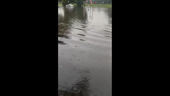 Torrential rain floods streets in Kenilworth, New Jersey