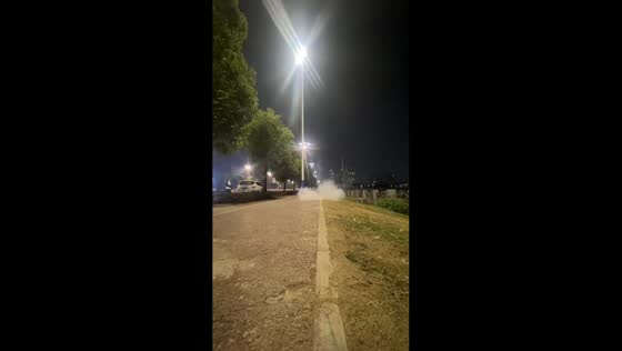 Child bumps into post and falls after firecracker ignites in Sichuan, China