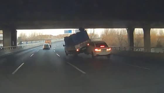 Vehicle collision in Tianjin, China