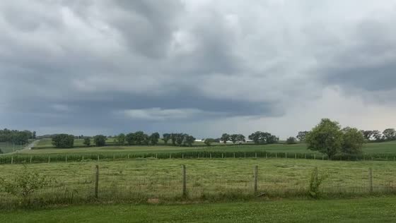 Approaching storm over open field in Boonsboro, Maryland, USA