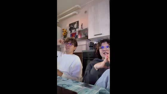 Chair fails during filming in Pavia, Italy