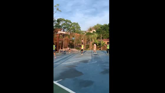 Goal post mishap traps goalkeeper in Net