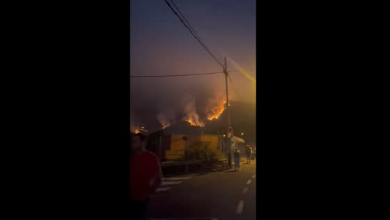 Advancing wildfire threatens Tenerife's Aguamansa and surrounding areas
