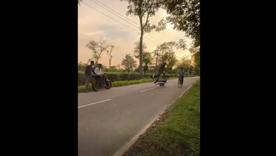 Motorcyclist falls after losing balance in Dibrugarh