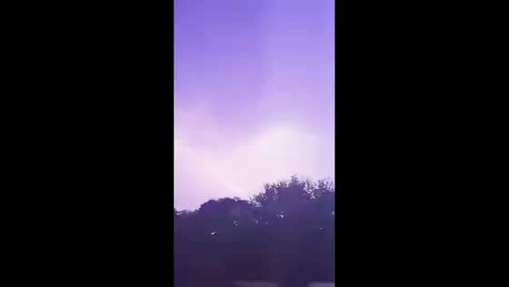 Intense lightning storm lights up the night sky in Mesquite, Texas, USA