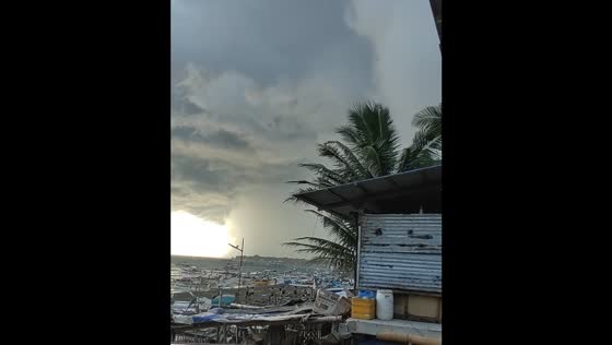 Waterspout forms off coast in Maybato Norte, Philippines