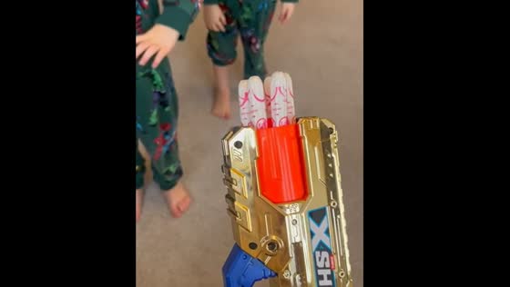 Children use mother's tampons as nerf gun bullets