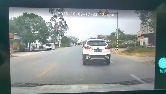 Loose tire strikes truck before hitting white SUV in a chain of road collisions in Guangxi, China
