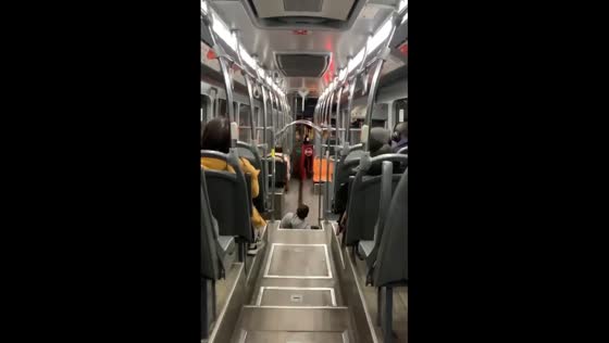 Person slips and falls while exiting vehicle in Las Condes, Chile