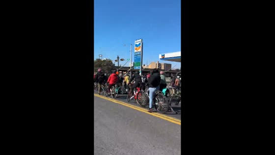 Cyclist protest honors Alex Pretti and opposes ICE enforcement in Austin, Texas, USA