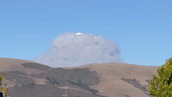 Massive wildfire spreads near Los Padres National Forest in California, USA