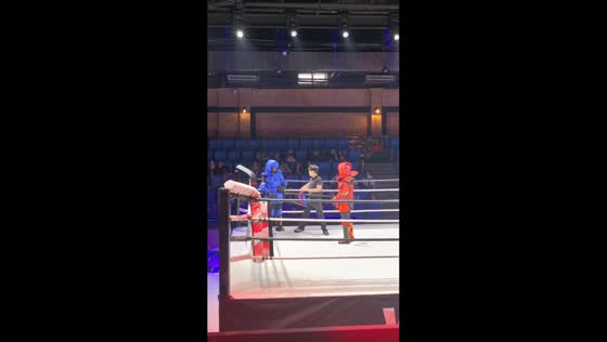 Referee steps in during stick fight match in Henan, China