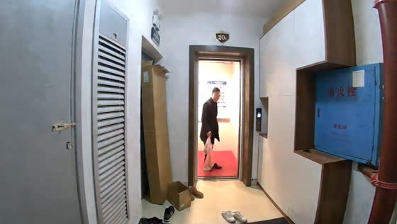 Man forgot his shoes in the elevator after getting home