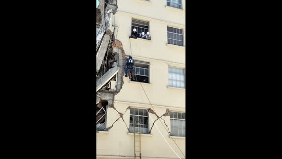 Rescuers save trapped people at damaged hospital in Cali, Colombia