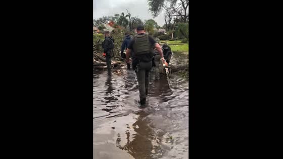 Deputies clear tornado debris in Mariner Sands, Florida