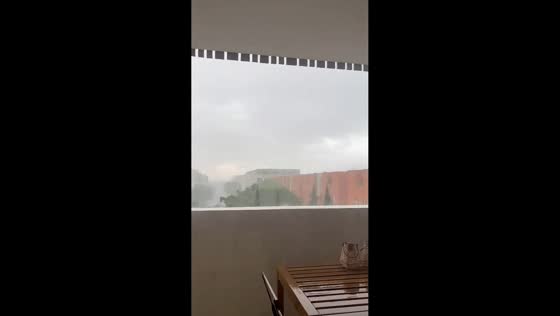 Torrential rain and strong winds batter Montpellier during severe storm, France
