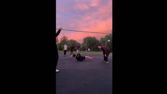 Volleyball mishap in Oskemen, Kazakhstan