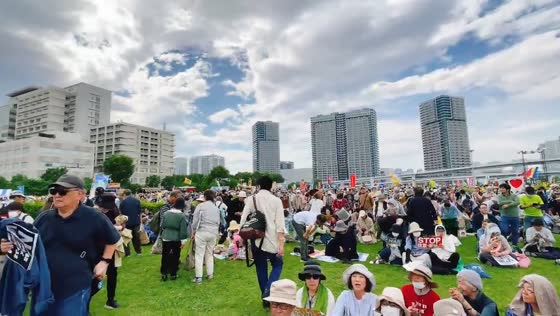 Large anti-war rally draws thousands on Constitution Memorial Day in Tokyo, Japan