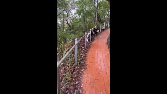 Hiking mishap at Tomaree Mountain in Nelson Bay, Australia