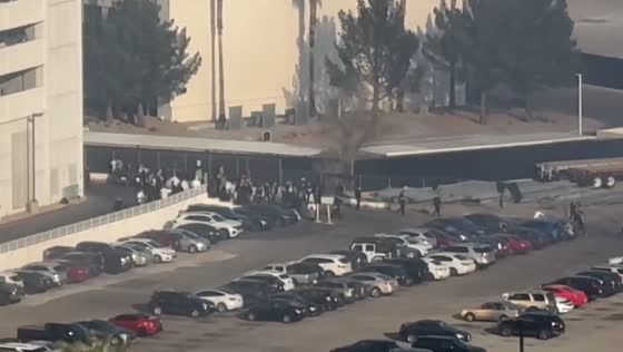 Evacuation at Trump International Hotel after Tesla Cybertruck explosion in Las Vegas
