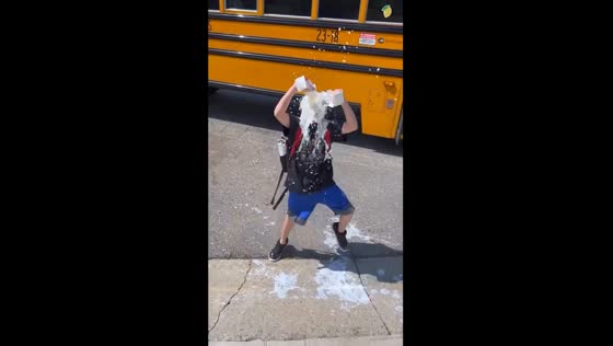 8-year-old celebrates end of school year like a wrestling champ