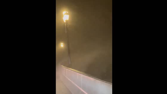 Strong winds in Steinhatchee, Florida as hurricane Debby hits