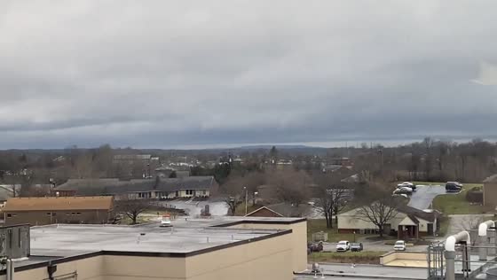 Stunning shelf cloud formation after storm in Frankfort, Kentucky, USA