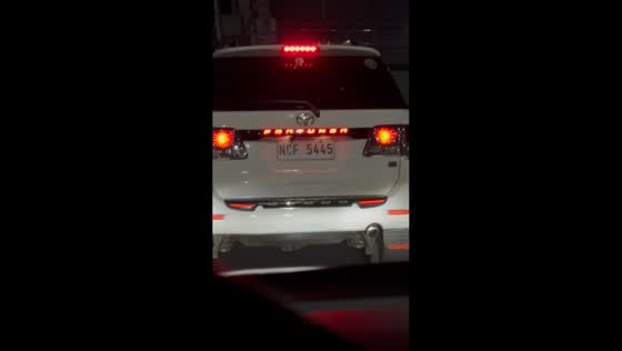 Driver chants vehicle name after noticing strange emblem in Quezon City, Philippines