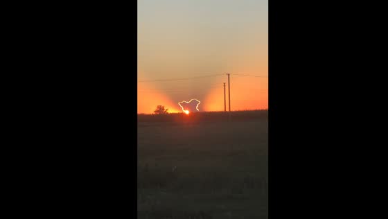Stunning sunset in Kharkiv Region, Ukraine