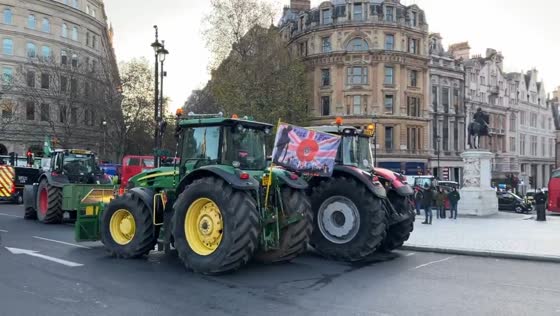 Farmers stage tractor protest against inheritance tax reforms in London, UK