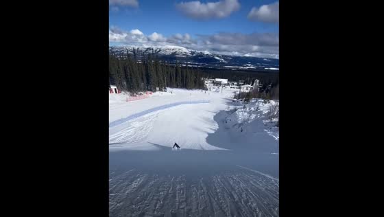 Ski jump fail at Mount Sima Ski Resort