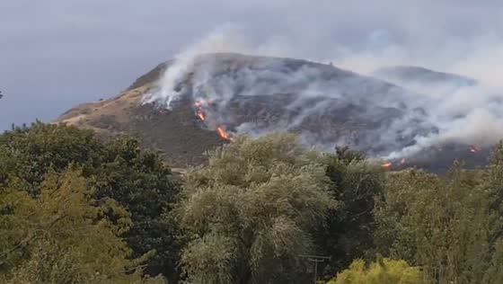 Wildfire on Arthur’s Seat brought under control in Edinburgh, Scotland, UK