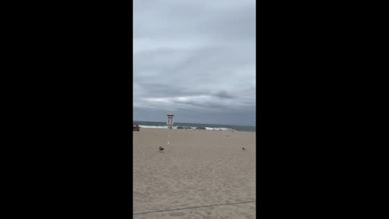 Heavy waves amid Hurricane Erin in Point Pleasant, New Jersey