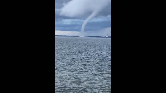 Waterspout captured Over Mobile Bay, Alabama