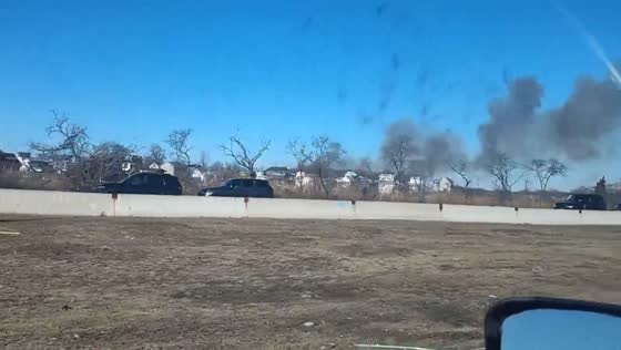 Wind-driven brush fires scorch 600 acres on Long Island, New York, USA