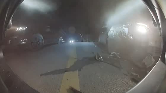 Car attempting uphill overtake collides with oncoming vehicle in Hunan, China
