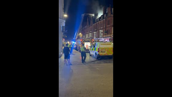 Major fire breaks out in top-floor flat in Bournemouth town centre, UK