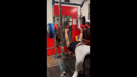 Close call during heavy bench press in Essex, England, UK
