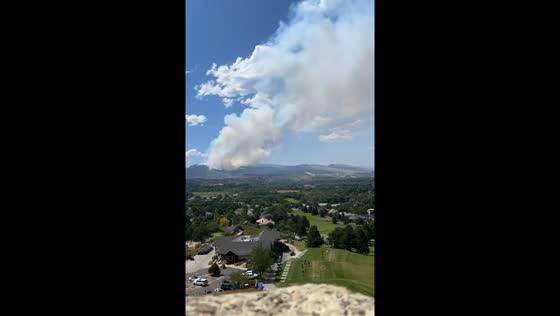 Smoke from Alexander Mountain fire visible in Loveland, CO