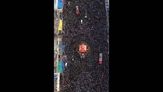 Massive chariot pulling event for Lord Jagannath in Puri, Odisha