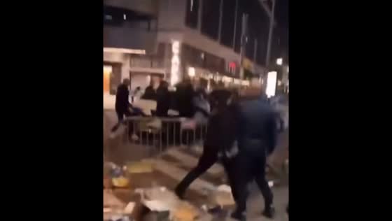 Violent clash as Feyenoord fans attack Aston Villa supporters in Rotterdam, Netherlands