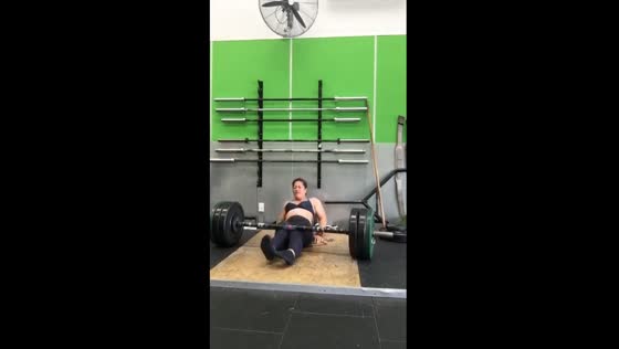 Weightlifting mishap: sock slip leads to barbell tumble