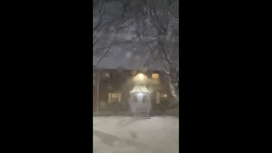 Heavy snow reduces visibility in South Boston  USA