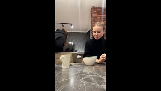 Friends attempt cinnamon challenge in Saint Petersburg, Russia