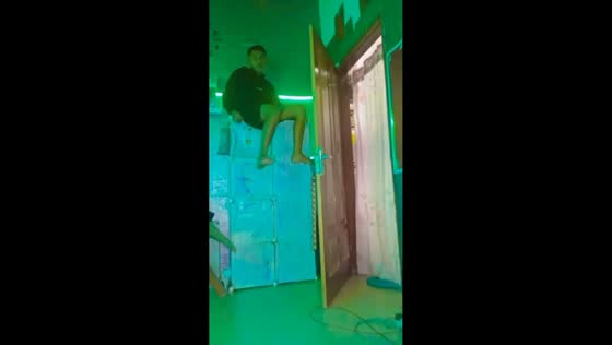 Man falls after storage cubes collapse in North Sulawesi, Indonesia